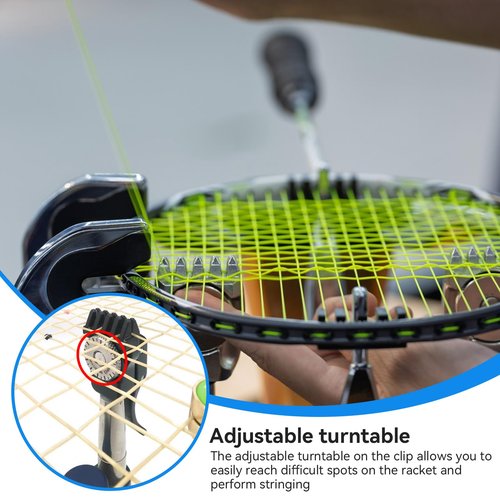 Jwthee 1 Pair Tennis Stringing Machine, Handheld Badminton Stringing Clamp Black Tennis Flying Pliers Racket Starting Clamp for Various Rackets