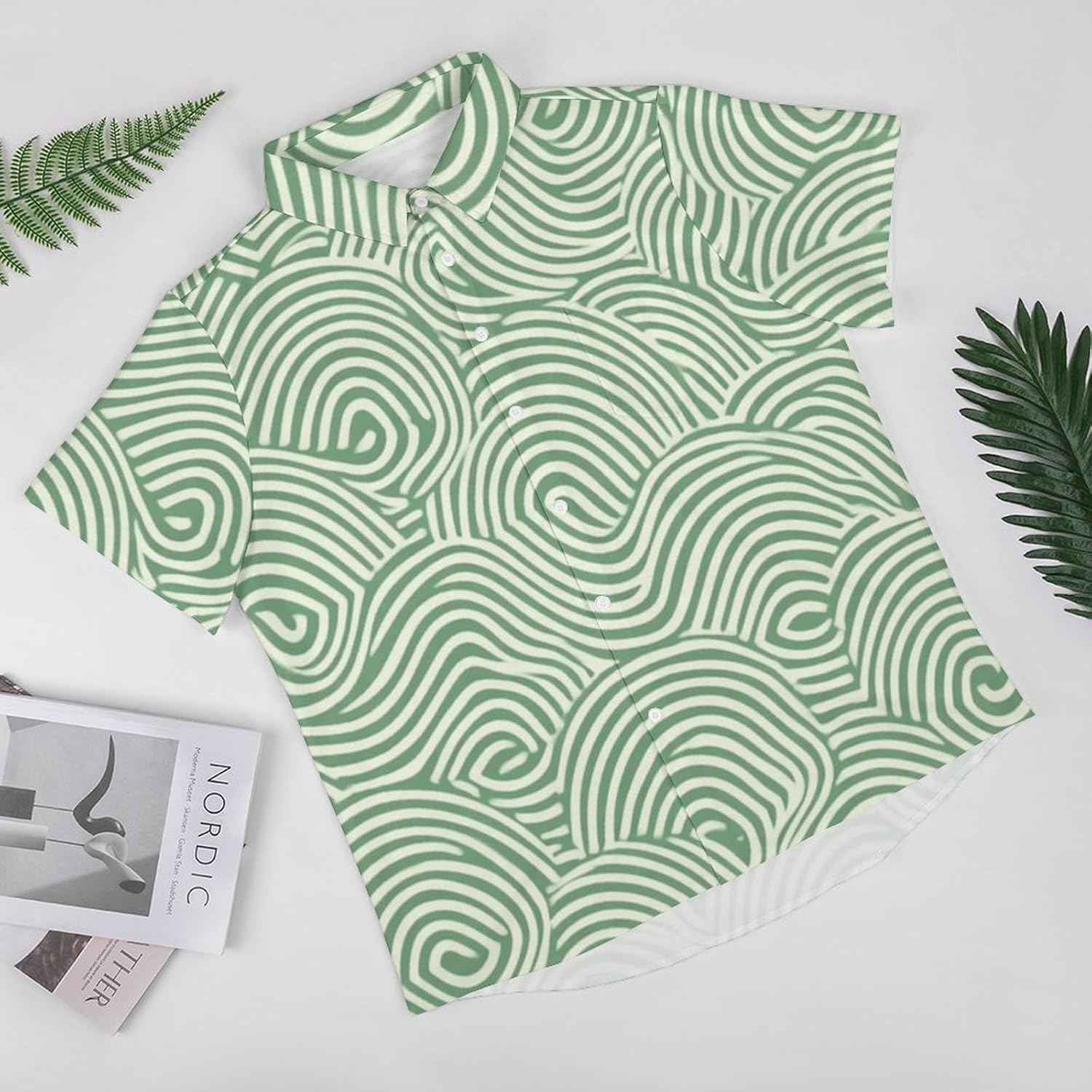 Skiennix Men's Hawaiian Shirt - Short Sleeve Abstract Print for Beach & Summer | Vacation Ready