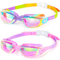 Freela 2 Pack Swim Goggles for Kids 6-14 5-7 4-7 3-6 3-5 Anti Fog UV Protection Soft Silicone Toddler Boys Girls Clidren Goggles Waterproof No Leaking Clear Swimming Goggles Beach Water Pool Goggles