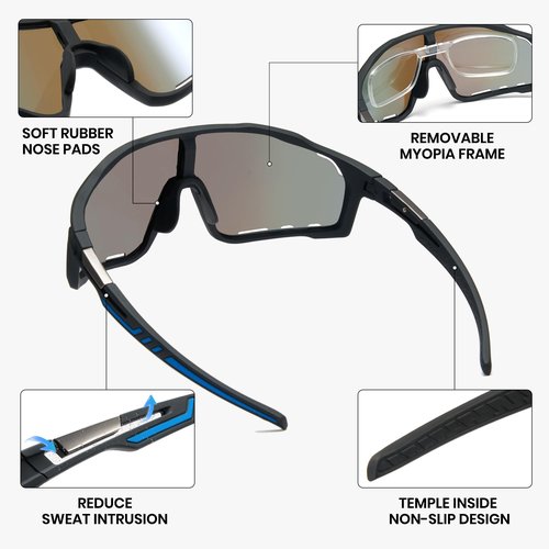 Cyxus Snow Shoveling Goggles for Men, Polarized Anti-Fog Windproof UV400 Protection Winter Gear Work P1570