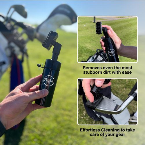 Pinshot Golf Club Cleaner, Professional Golf Club Cleaning Brush with Accessories