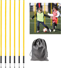 Skiennix 5FT Agility Training Poles - Adjustable Speed & Agility Equipment for Soccer, Basketball, Dogs & Horses | Includes Ground Spring Nails & Storage Bag