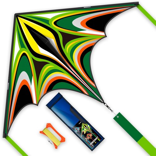 Kite Large Delta Kites - Easy to Fly Rainbow Design for Kids & Adults | Durable Beach Kite with Tangle-Free Line