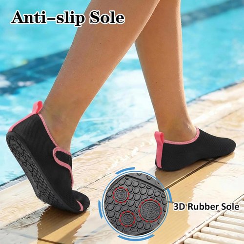 LeIsfIt Water Shoes - Quick-Dry Aqua Socks for Men & Women | Non-Slip Rubber Sole for Beach & Pool
