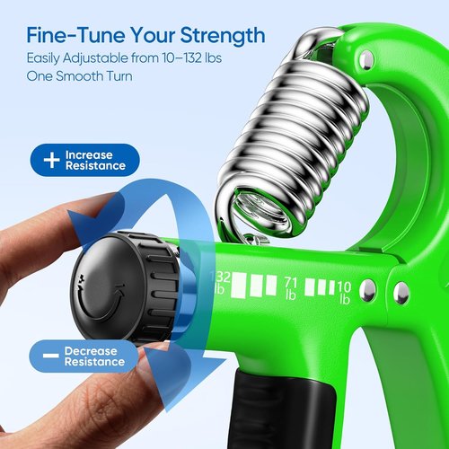 FitBeast Grip Strength Trainer - Adjustable Hand Grip Strengthener for Athletes & Rehab | 10-132 lbs Resistance