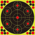 Reactive Fluorescent Shooting Targets by Splatter | 12x12” Adhesive Feedback Stickers for Range Training