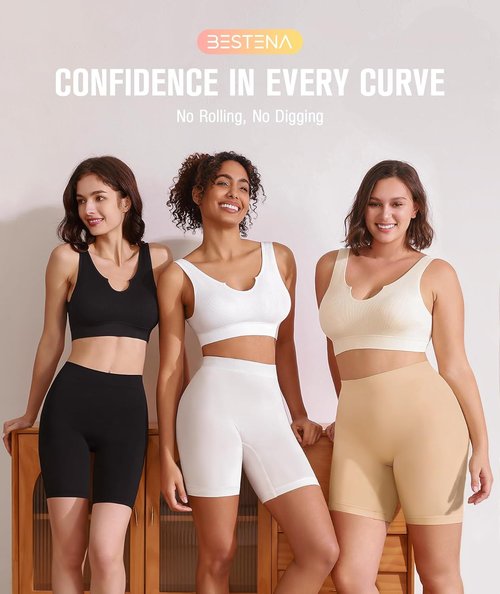 BESTENA Slip Shorts - Seamless Smooth Under Dress Shorts for Women | Perfect for Yoga & Workouts