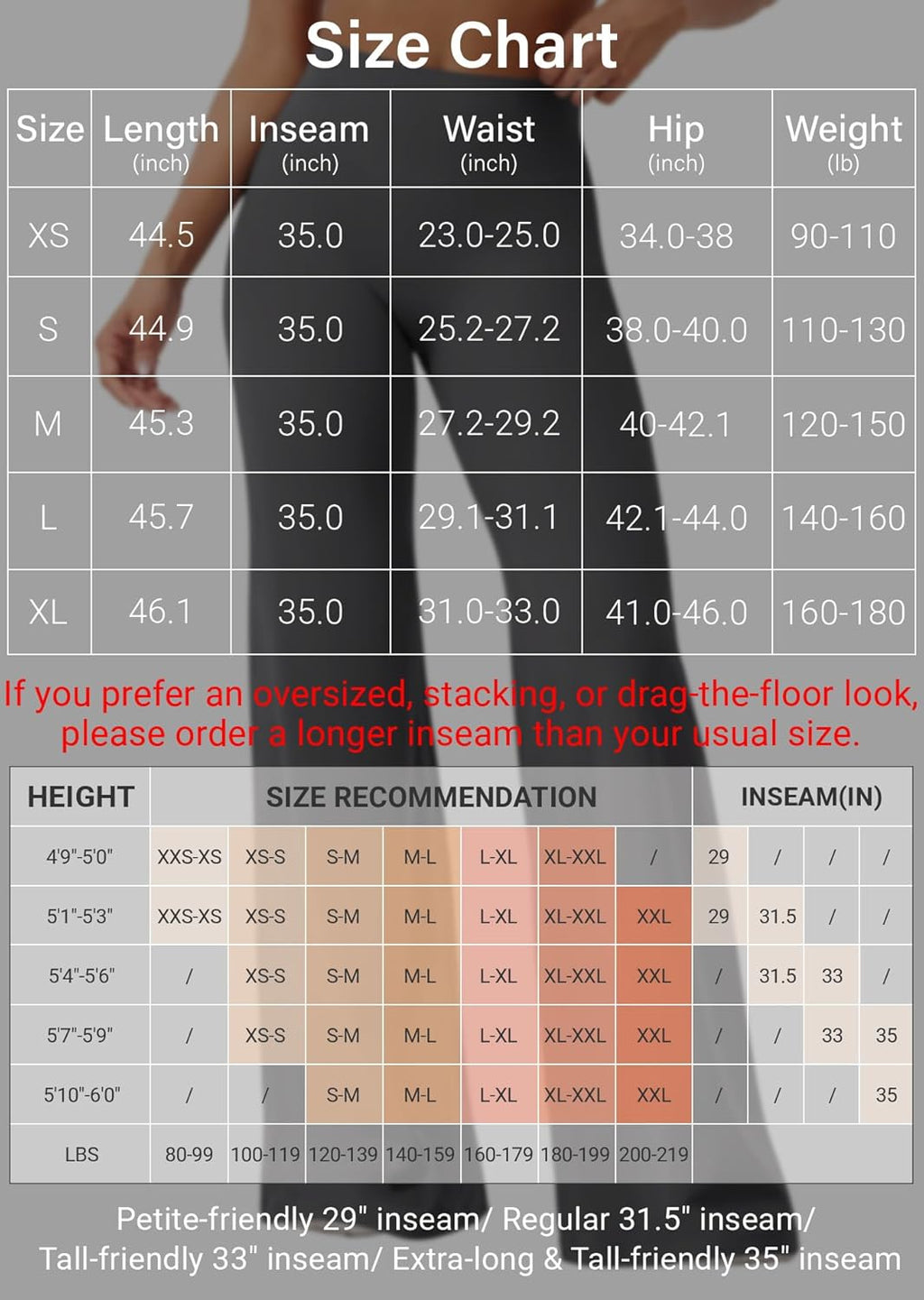 YEOREO Women's High Waist Workout Leggings - No Front Seam, Buttery Soft Gym Yoga Pants | 29" - 35" Sizes