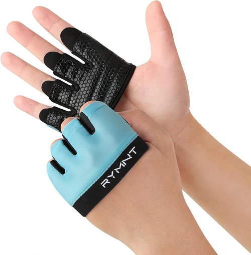 Minimal Workout Gloves - Short Micro Weight Lifting Grip Pads with Full Palm Protection for Men & Women