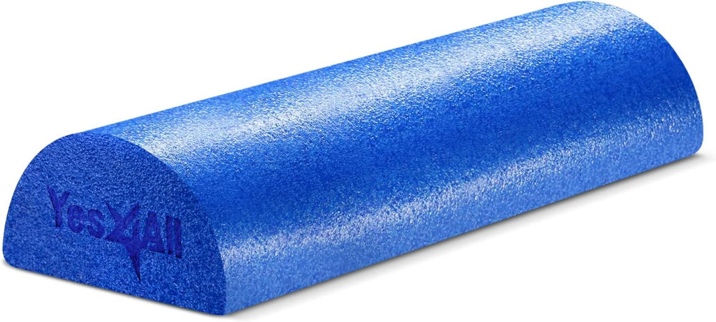 Yes4All Medium Firm Half Foam Roller - Versatile PE Foam for Post-Workout Relaxation | 12/18/24/36 Inch Sizes