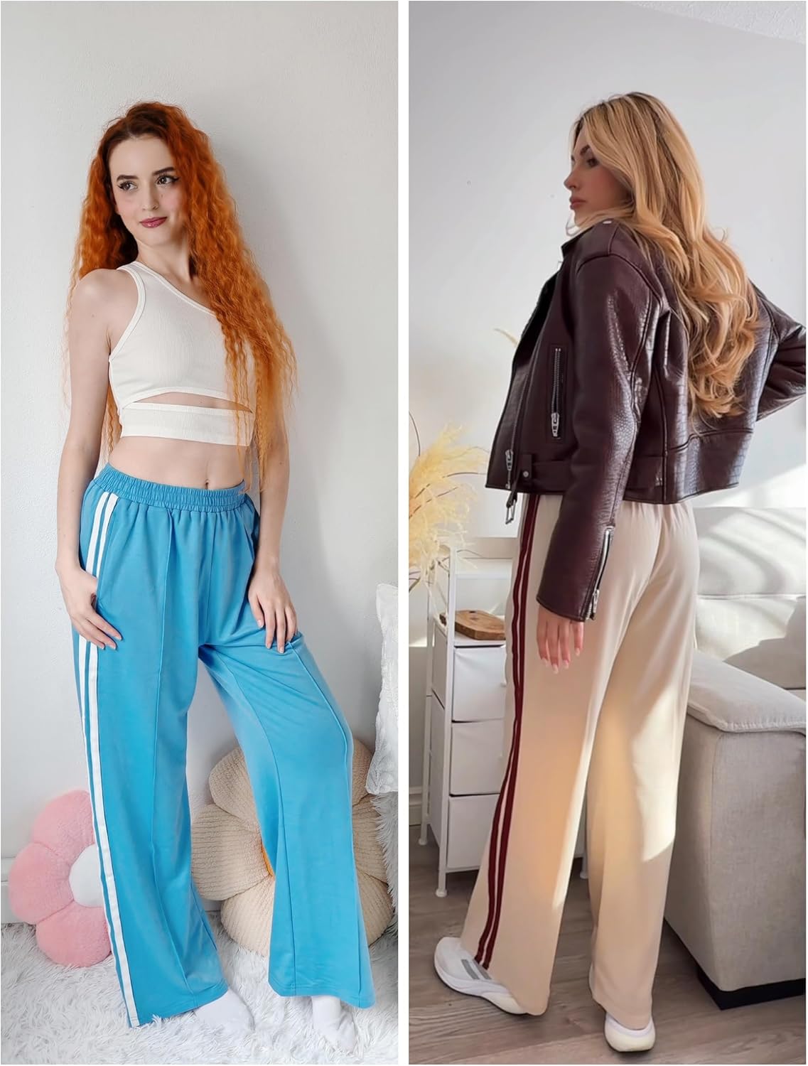 ZAFUL Women's Straight Leg Sweatpants - Comfortable Baggy Lounge Pants for Spring Fashion