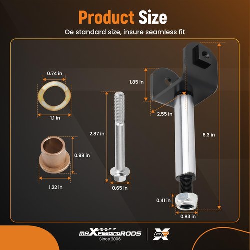 maXpeedingrods Complete Front End King Pin Kit Fits for Club Car Precedent 2004-up Gas Electric Golf Carts, Front End King Pin Repair Kit, OEM# 102287201 103638601 103638801