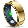 RIFESI Smart Ring for Women Men, Fashion Minimalist Fitness Ring & Sleep Tracker Ring with Heart Rate, SPO₂,Blood Pressure,5ATM Waterproof Health Ring, No Subscription,Women Couple Gift (Gold,12)