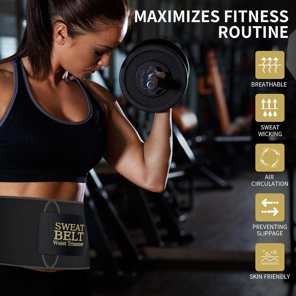 ZPP Waist Trainer - Neoprene Sweat Band Trimmer Belt for Slimming Stomach | Unisex Workout Accessory