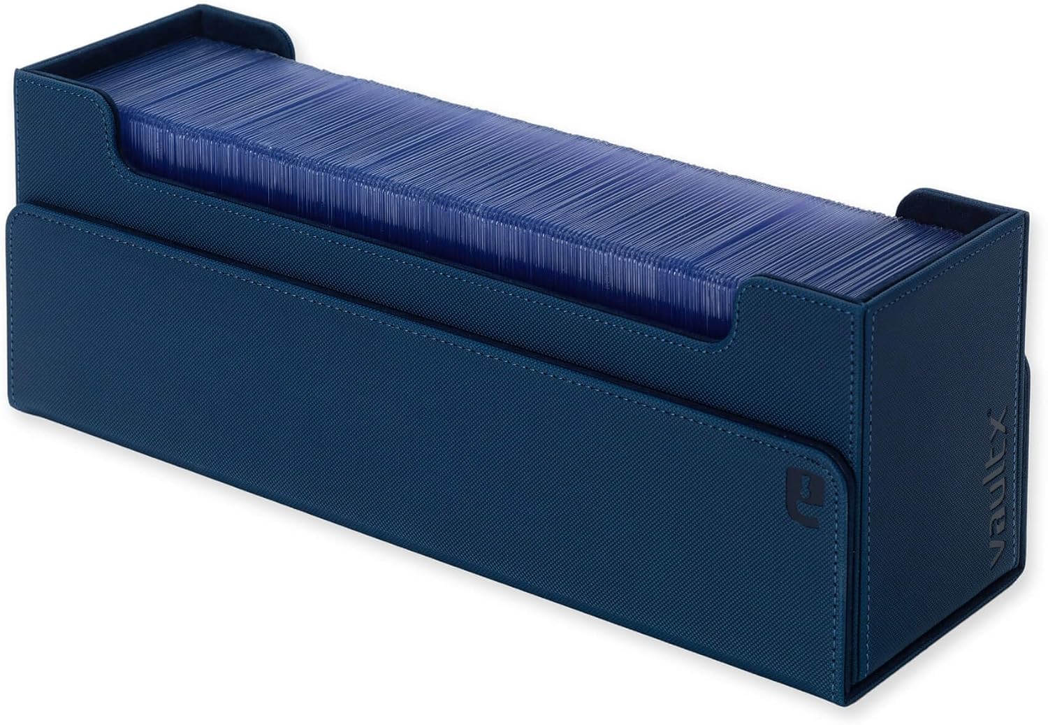 Vault X Trading Card Storage Box - Premium Exo-Tec Material with Magnetic Lid & Dividers | Organize TCG & Sports Cards (Blue)