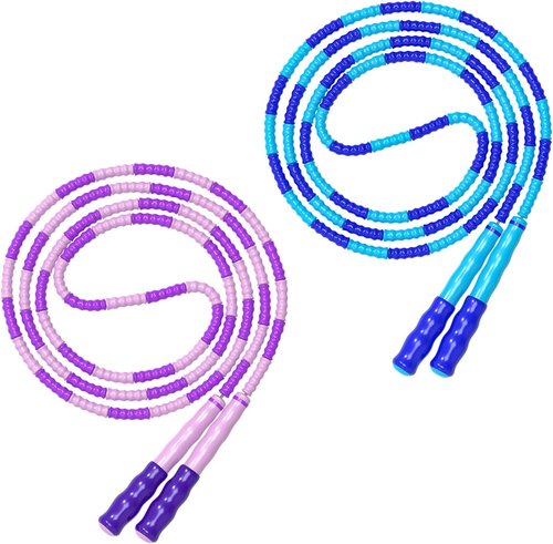 Leeboom Jump Rope - Adjustable Tangle-Free Beaded Skipping Rope for Fitness | 9.2 Feet Length