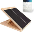 Skiennix Adjustable Wooden Slant Board - 5-Angle Foldable Calf Stretcher & Squat Wedge, 350 lb Capacity