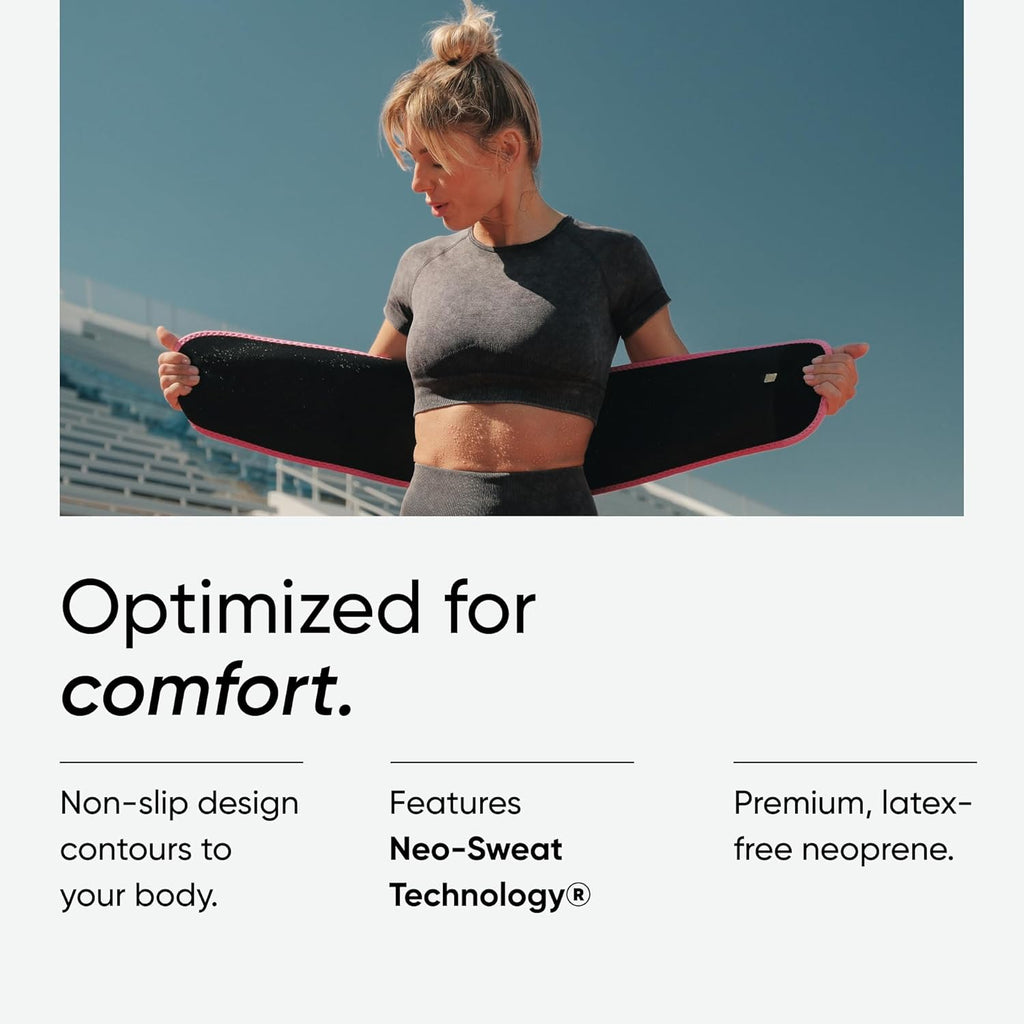 Sports Research® Sweet Sweat Waist Trimmer - Pro Series Fitness Belt with Adjustable Straps for Optimal Support