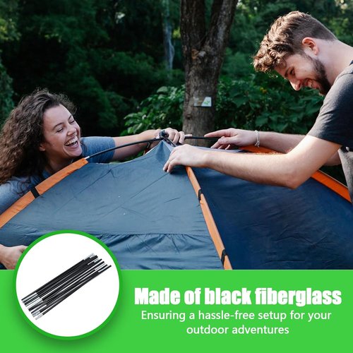 Fiberglass Tent Pole - Kids Tent Replacement Poles | Durable 8mm Repair Kit for Indoor & Outdoor Use - 2PCS x 13.1FT