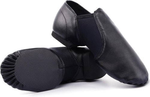 Linodes Unisex Jazz Shoes - Slip-On PU Leather Dance Footwear for Men & Women | Comfortable Fit