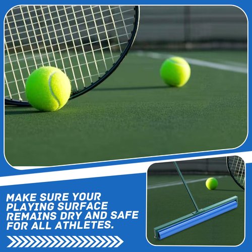 Suclain Tennis Court Squeegee 36 Inch PVA Foam Tennis Sponge Roller Lightweight Removes Water Quickly Clear Floors Tool for Tennis Basketball Sports Courts Garages(Blue,1pcs)