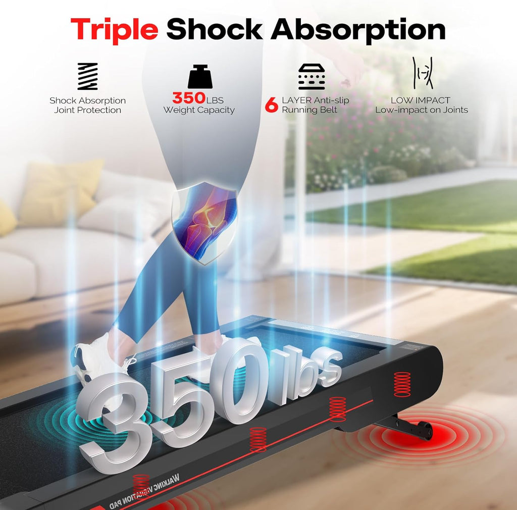 Sperax Walking Treadmill | 3-in-1 Under Desk Design with APP & Remote Control | Low Noise, Portable