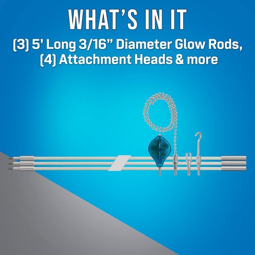 Jonard Tools RDG-15A 15 ft Glow Rod Kit+, 3/16" Diameter