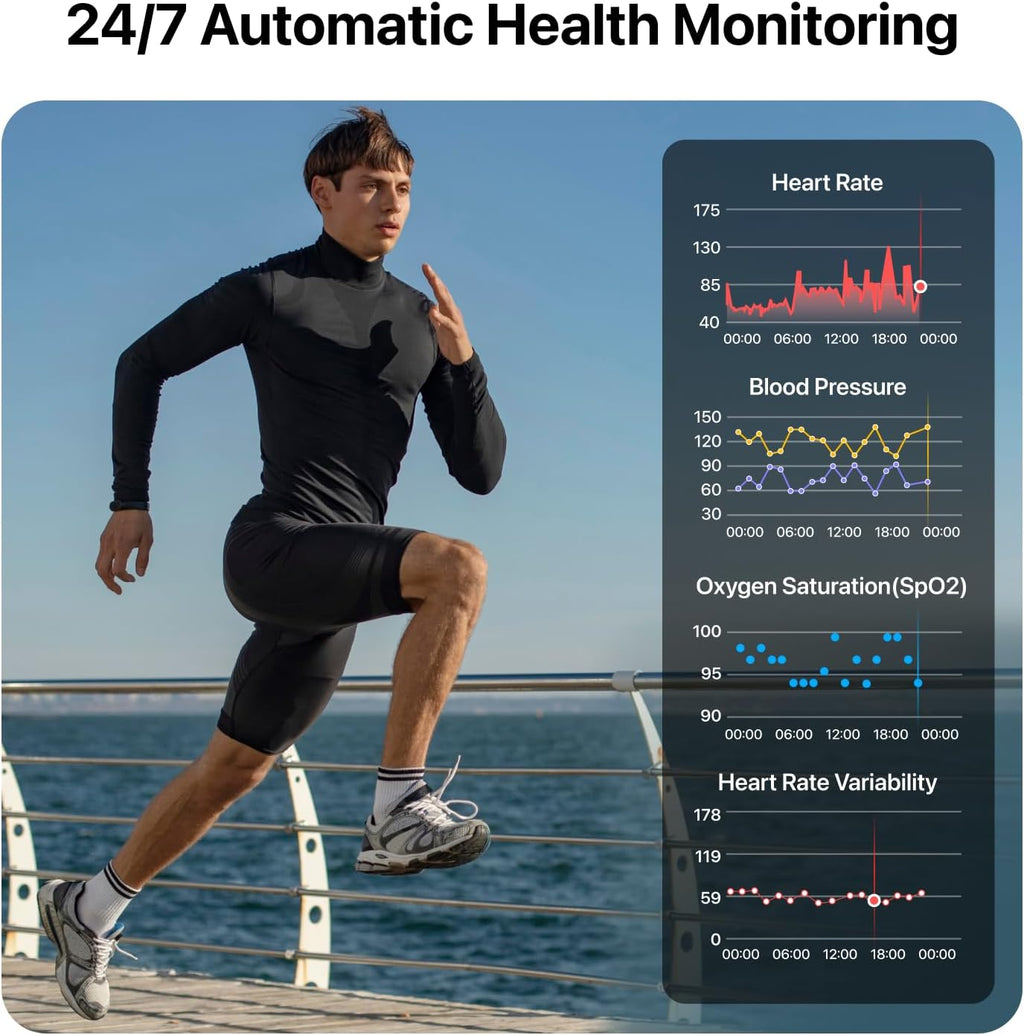 Smart Health Wristband - Wearable Fitness Tracker with 120+ Sports Modes & Heart Rate Monitoring | 2 Pack Bands