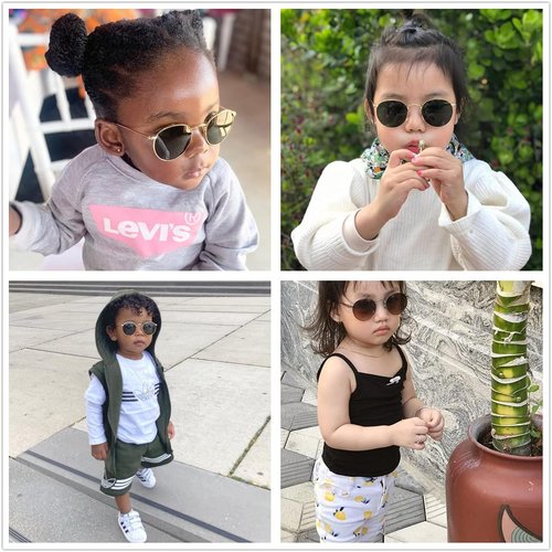 NIDOVIX Kids Polarized Sunglasses - Classic Metal Frame | 100% UV Protection for Ages 0-18
