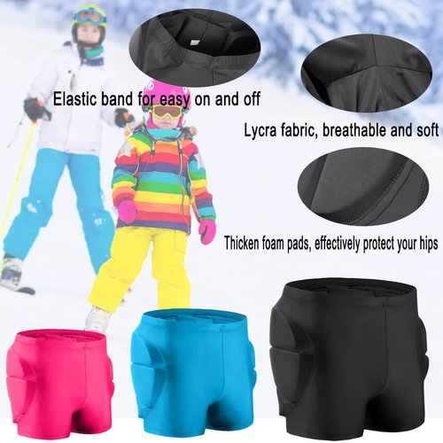 YEBCKZL 3D Hip Protective Pads Ski Pants-Thickened EVA Skateboard Crash Pad for Skating ,Padded Shorts Protective Gear for Hips Tailbone