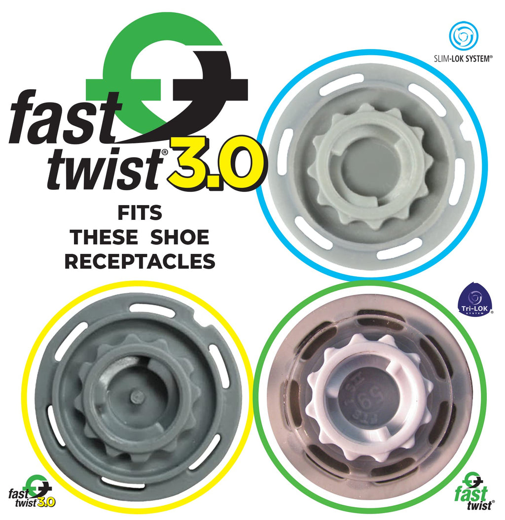 Softspikes Pulsar Golf Cleats Fast Twist 3.0 - 18 Count Clamshell , Black