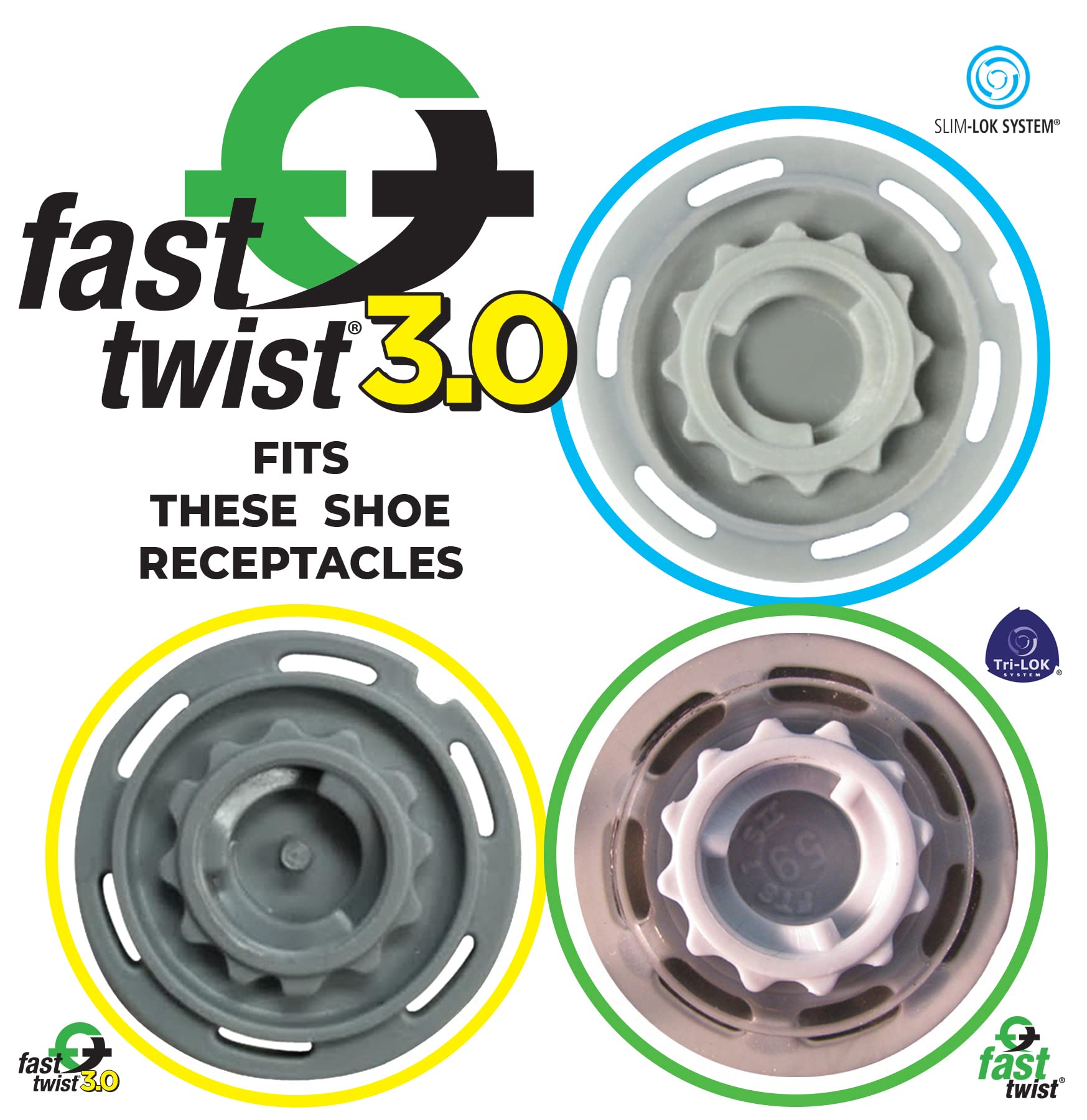 Softspikes Pulsar Golf Cleats Fast Twist 3.0 - 18 Count Clamshell , Black