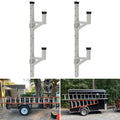 OUTPRIZE Aluminum Side Mount Trailer Ladder Rack, Lightweight Rustproof Adjustable Ladder Rack for Open and Enclosed Trailer Exterior Side Wall, 300 LBS Capacity - Carry 2 Ladder