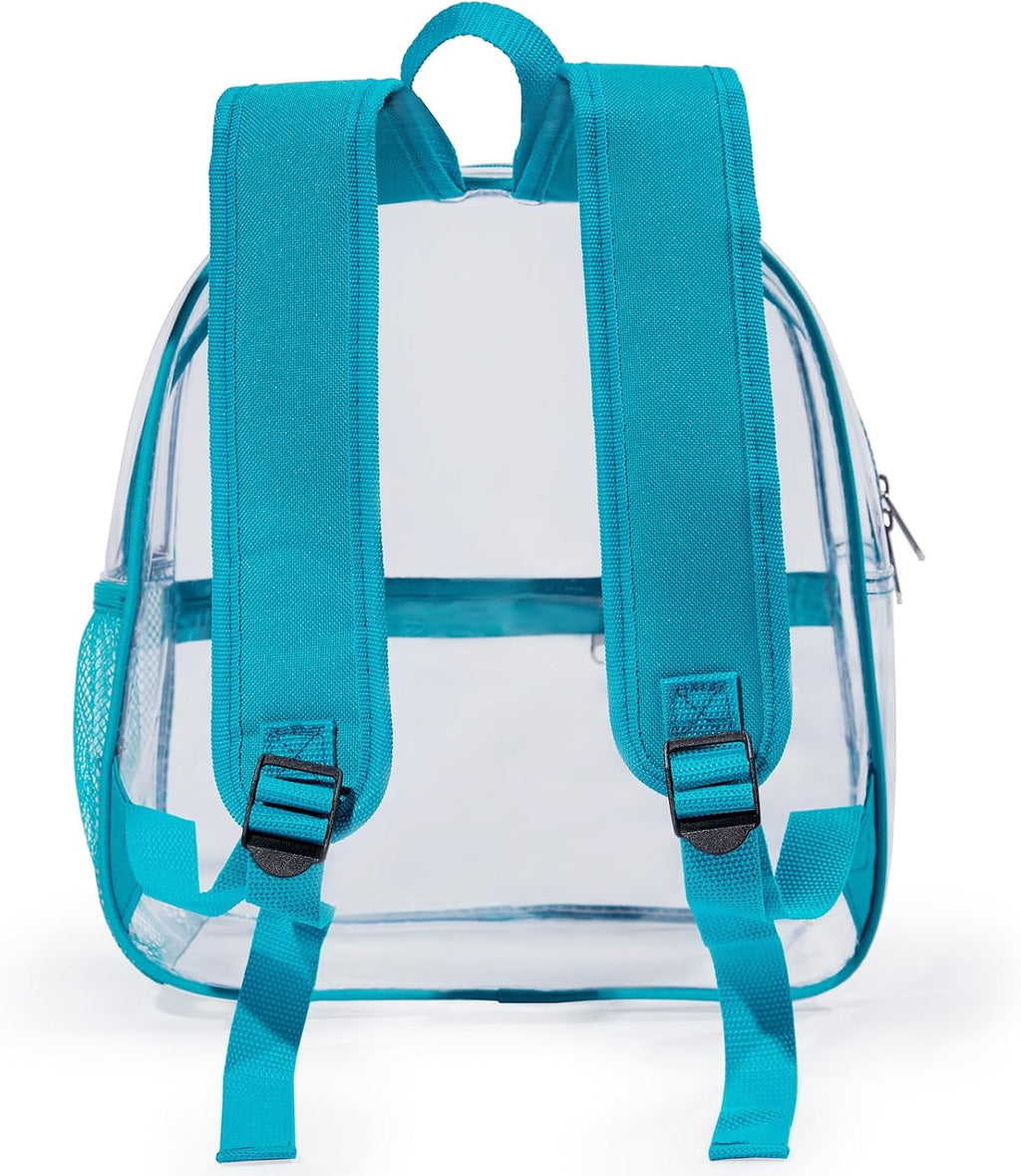 Skiennix Mini Clear Backpack - Waterproof PVC Stadium Approved Transparent Bag | 12"x6"x12" - Green