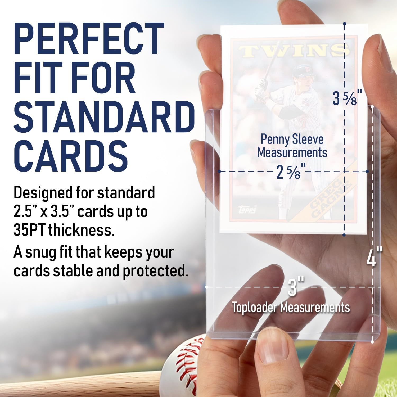 Ultra Trading | Rigid Top Loaders for Cards & Card Sleeves - Durable Hard Plastic Protectors, 3x4 Size