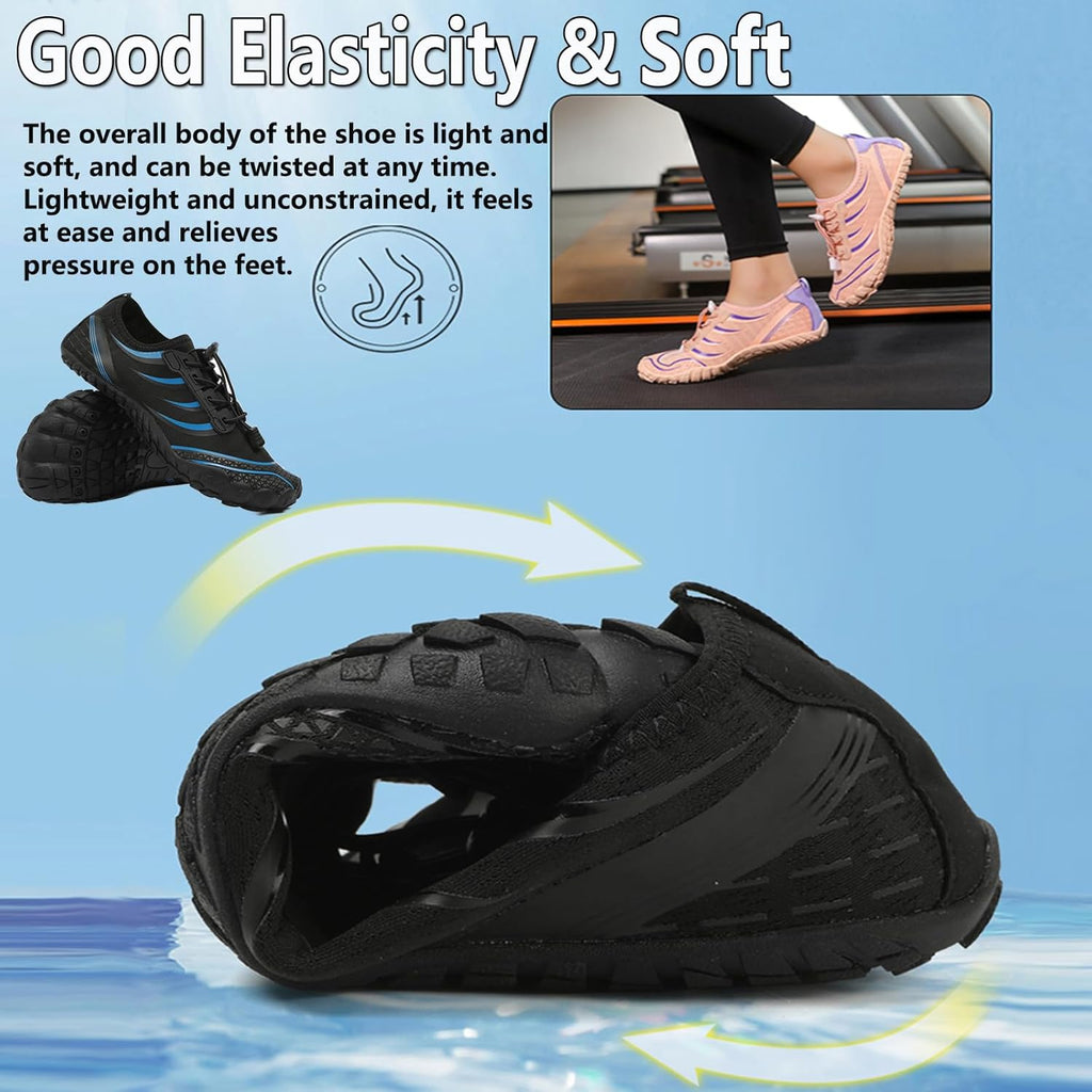 Skiennix Water Shoes - Quick Dry Barefoot Aqua Shoes for Men & Women | Ideal for Beach, Pool, and Hiking