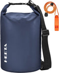 HEETA Waterproof Dry Bag - Lightweight Roll Top Storage Backpack with Emergency Whistle | 5L/10L/20L/30L/40L for Travel, Kayaking, Camping