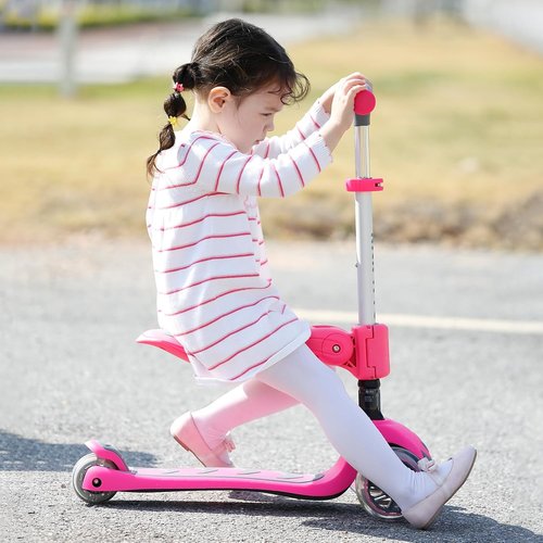 Kicknroll 3-Wheel Scooter for Kids | Light-Up Wheels, Adjustable Height, Extra Wide Deck (110 lbs Max)