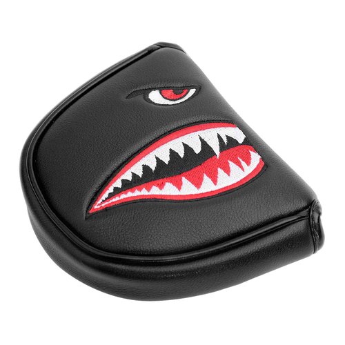 SHABIER New Flying Tiger Warshark Golf Headcover for Golf Club (Black, Mallet Headcover)