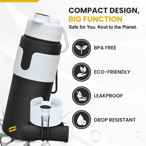 Collapsible Water Bottles | BPA-Free Silicone, Leak-Proof & Lightweight for Travel, Hiking & Sports