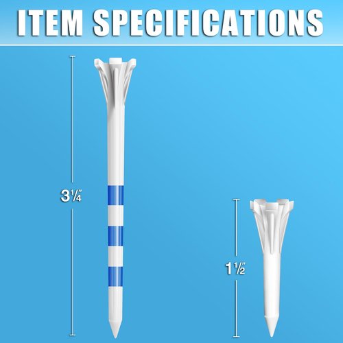 CHAMPKEY Advanced Golf Tees - 5-Prong Design for 50% Ball Contact Surface Optimization | 120 or 100 Pack