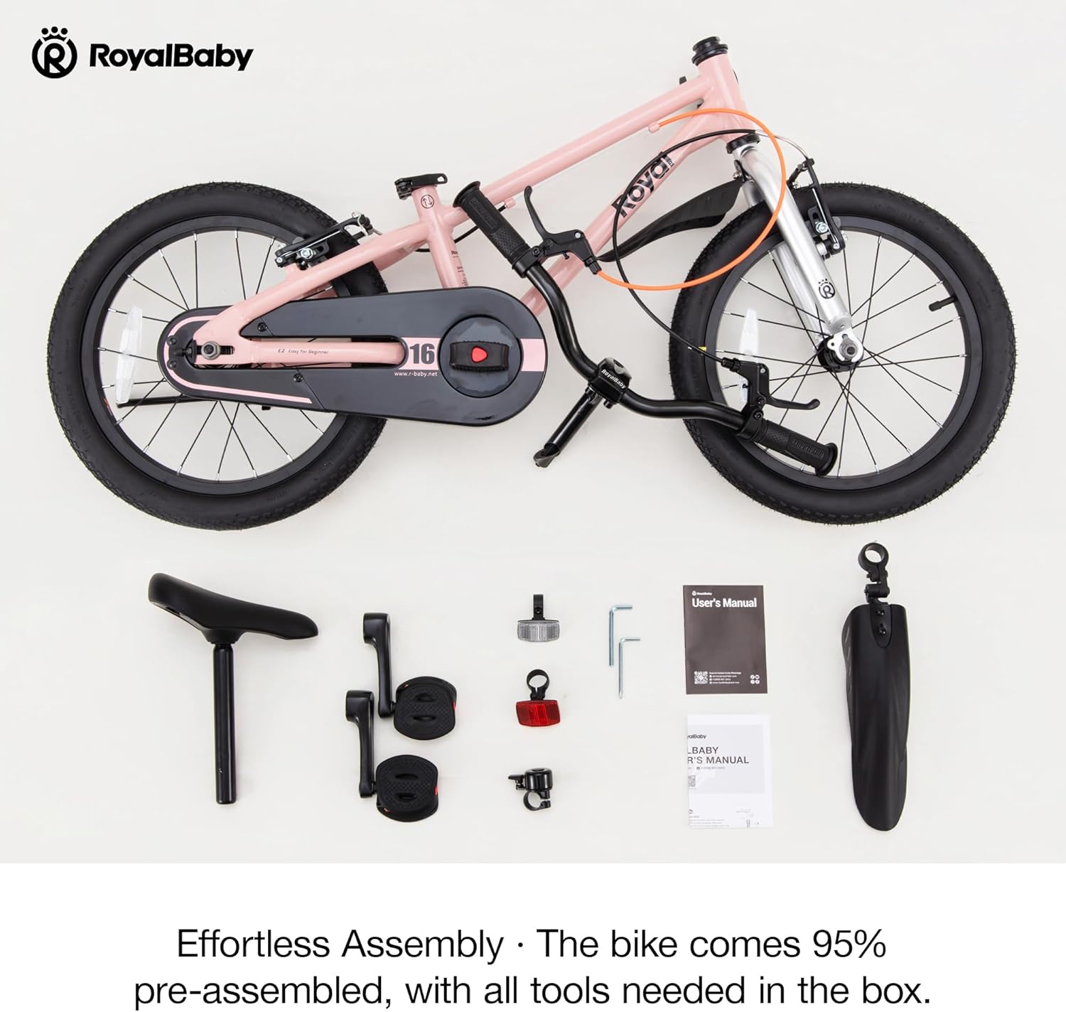 RoyalBaby EZ Fride Kids Bike - Lightweight Aluminum 2-in-1 Balance to Pedal Bike | 16, 18, 20 Inch for Ages 4+
