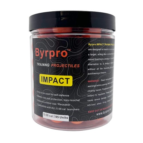 Byrpro Reusable Hard-Solid Plastic Rounds for Training, Practice and Self Defense, 0.68 Caliber - (95 Count)