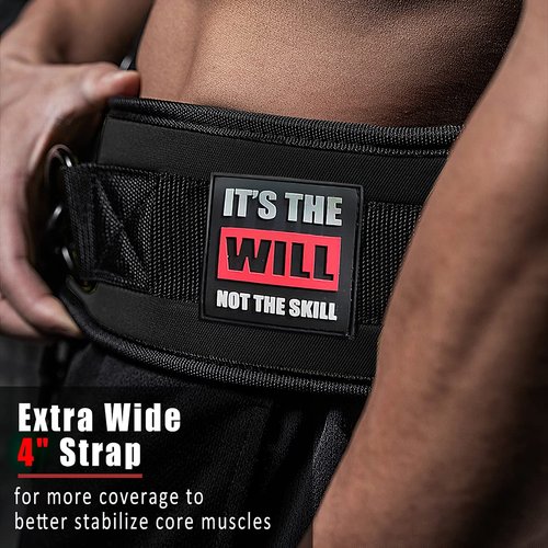 Heavy Duty Dip Belt with Chain & Weighted Belt for Pullups - Men & Women