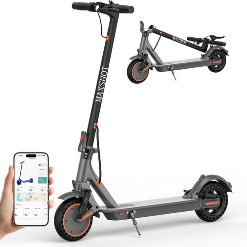 MAXSHOT Electric Scooter for Adults - High-Speed 350W Motor | 19-22 MPH, 21-28 Miles Range, Dual Suspension