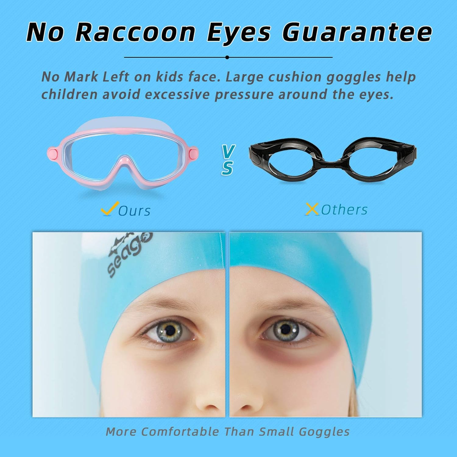 Skiennix Kids Swimming Goggles - Anti-Fog, UV Protection, Watertight Fit | 2-Pack for Ages 3-15