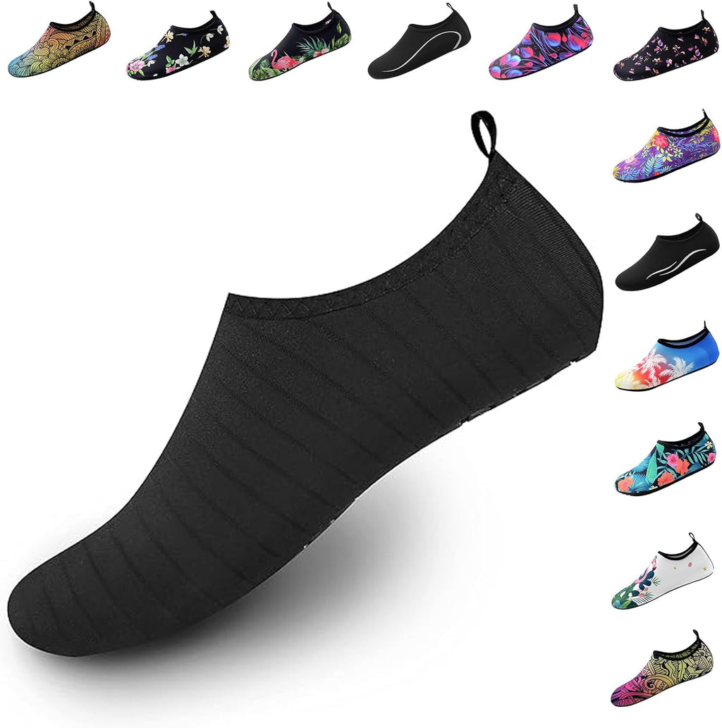 Skiennix Water Shoes - Quick-Dry Aqua Socks for Men & Women | Non-Slip Barefoot Design for Pool & Beach