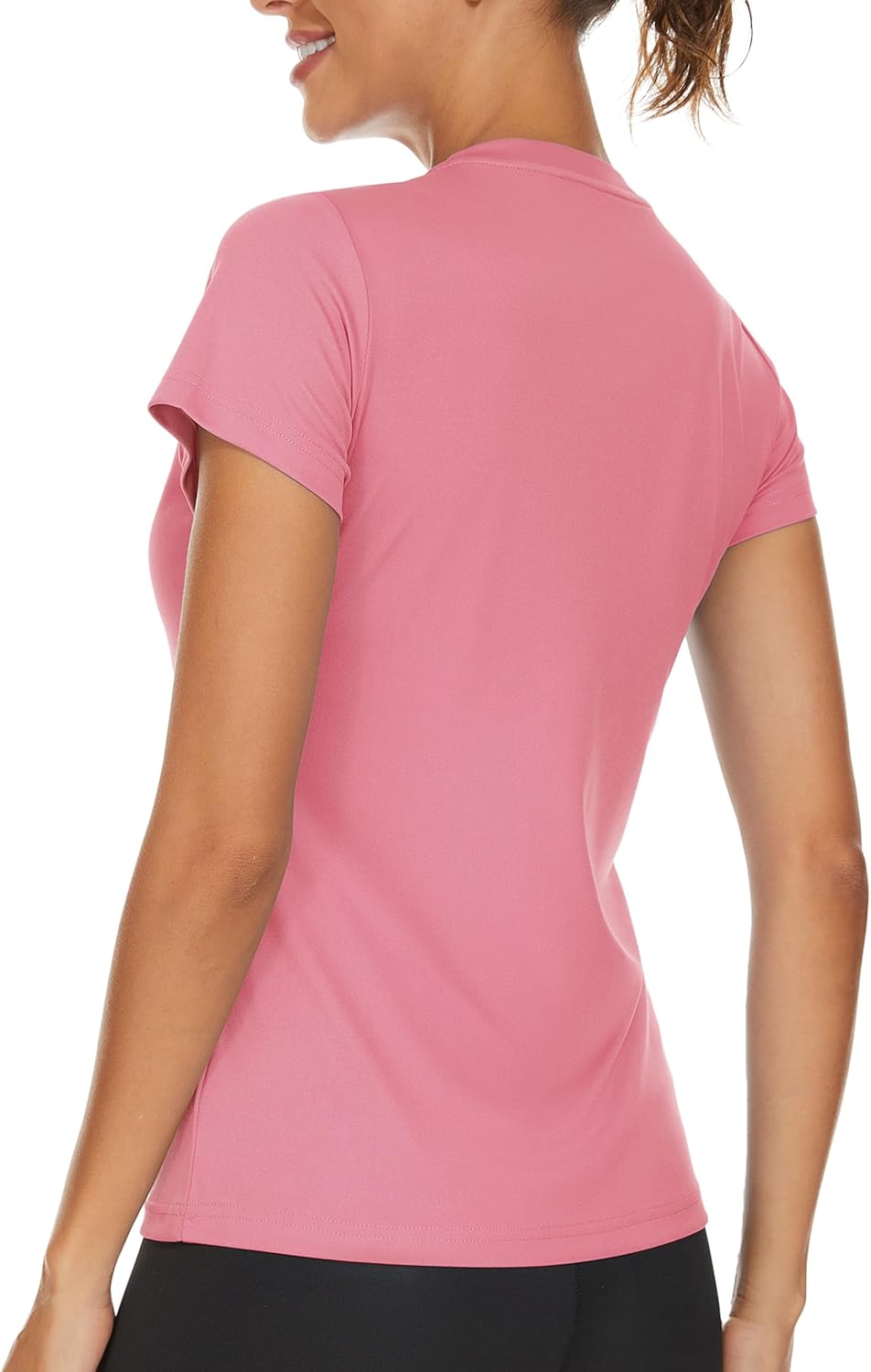 TACVASEN Women's V-Neck Athletic Tee - UPF 50+ Sun Protection & Quick-Dry Fabric | Short Sleeve Workout Top