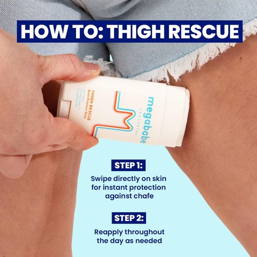 Megababe Unscented Thigh Rescue Anti-Chafe Stick - Prevent Skin Chafe & Irritation | 2.12oz