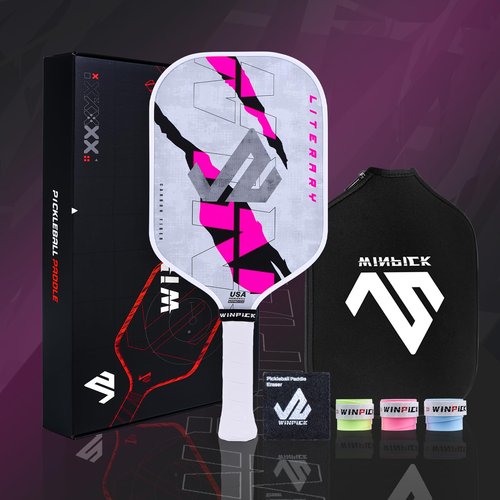 WINPICK Carbon Fiber Pickleball Paddle, T700 Thermoformed Pickleball Racket for Spin, Power & Control, with Foam Injected Walls, 16mm Polypropylene Honeycomb Core, Comfort Grip